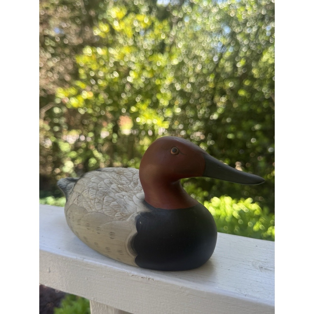 Vintage Ceramic Canvasback Duck Decoy, Hand-painted Vintage Folk Decor‎ - Picture 2 of 7